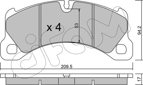 Cifam 822-956-0 - Гальмівні колодки, дискові гальма autozip.com.ua