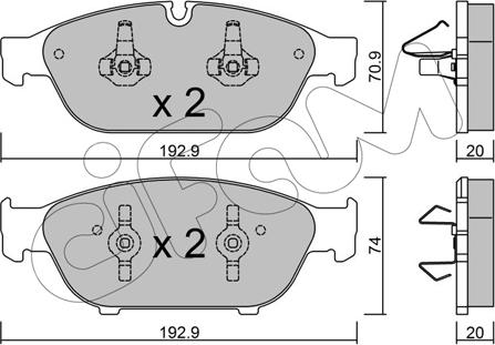 Cifam 822-953-0 - Гальмівні колодки, дискові гальма autozip.com.ua