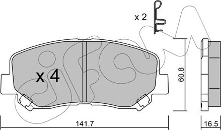 Cifam 822-969-0 - Гальмівні колодки, дискові гальма autozip.com.ua