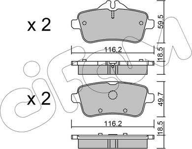 Cifam 822-968-0 - Гальмівні колодки, дискові гальма autozip.com.ua