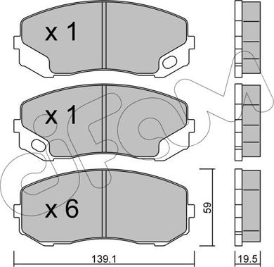 Cifam 822-910-0 - Гальмівні колодки, дискові гальма autozip.com.ua