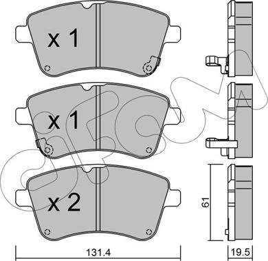 Cifam 822-913-0 - Гальмівні колодки, дискові гальма autozip.com.ua