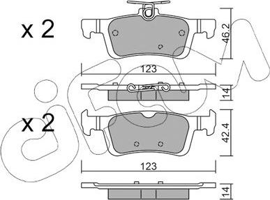 Cifam 822-986-1 - Гальмівні колодки, дискові гальма autozip.com.ua