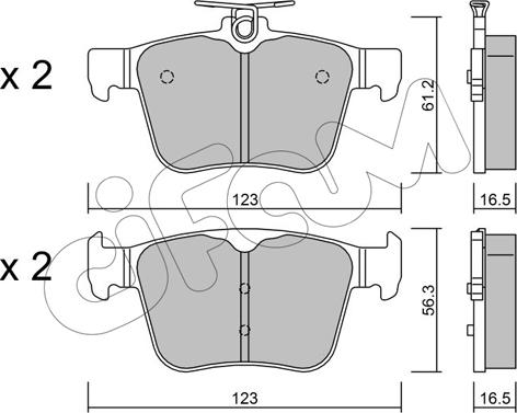 Cifam 822-981-0 - Гальмівні колодки, дискові гальма autozip.com.ua