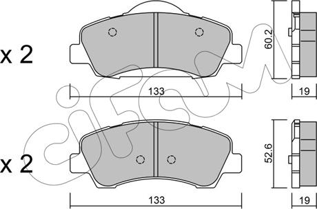 Cifam 822-982-0 - Гальмівні колодки, дискові гальма autozip.com.ua