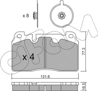 Cifam 822-979-0-141 - Гальмівні колодки, дискові гальма autozip.com.ua