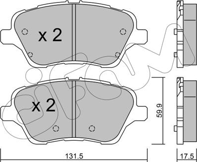 Cifam 822-976-0 - Гальмівні колодки, дискові гальма autozip.com.ua