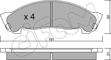 Cifam 822-972-0 - Гальмівні колодки, дискові гальма autozip.com.ua