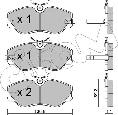 Cifam 822-491-0 - Гальмівні колодки, дискові гальма autozip.com.ua