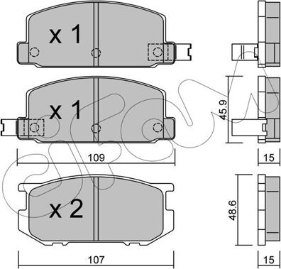 Cifam 822-498-0 - Гальмівні колодки, дискові гальма autozip.com.ua