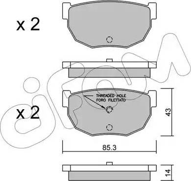 Cifam 822-492-0 - Гальмівні колодки, дискові гальма autozip.com.ua