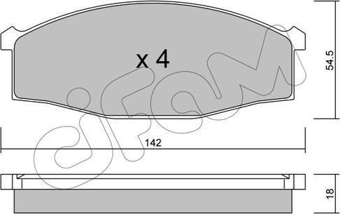 Cifam 822-497-0 - Гальмівні колодки, дискові гальма autozip.com.ua