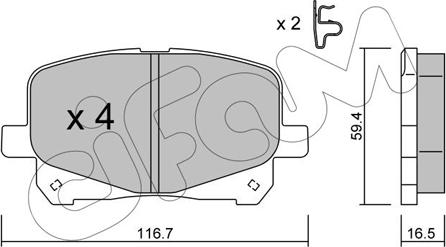 Cifam 822-443-0 - Гальмівні колодки, дискові гальма autozip.com.ua