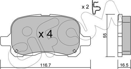 Cifam 822-442-0 - Гальмівні колодки, дискові гальма autozip.com.ua