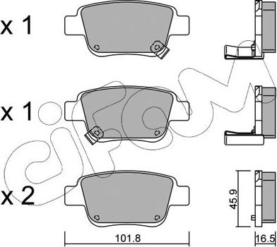 Cifam 822-451-0 - Гальмівні колодки, дискові гальма autozip.com.ua