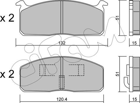 Cifam 822-457-0 - Гальмівні колодки, дискові гальма autozip.com.ua