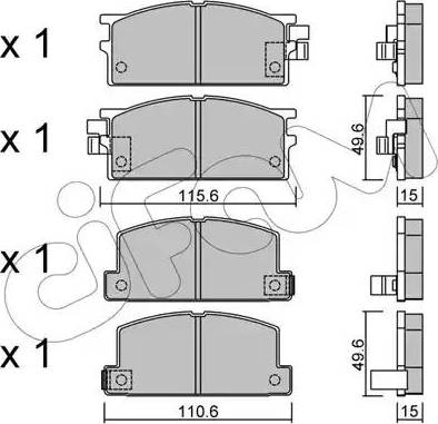 Cifam 822-466-0 - Гальмівні колодки, дискові гальма autozip.com.ua