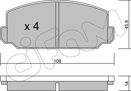 Cifam 822-461-0 - Гальмівні колодки, дискові гальма autozip.com.ua