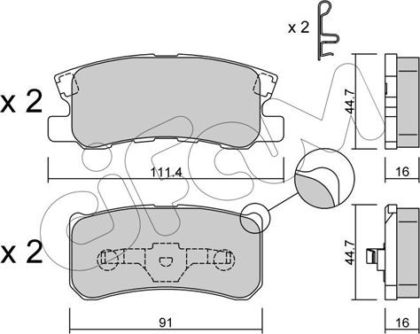 Cifam 822-400-1 - Гальмівні колодки, дискові гальма autozip.com.ua