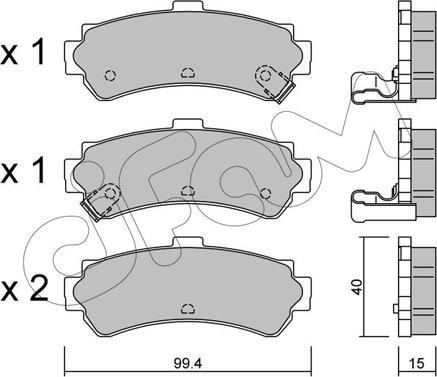 Cifam 822-403-0 - Гальмівні колодки, дискові гальма autozip.com.ua