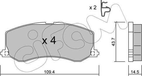 Cifam 822-417-0 - Гальмівні колодки, дискові гальма autozip.com.ua