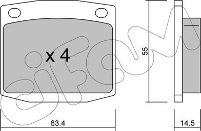 Cifam 822-486-0 - Гальмівні колодки, дискові гальма autozip.com.ua