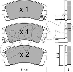 Cifam 822-487-0 - Гальмівні колодки, дискові гальма autozip.com.ua