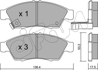 Cifam 822-437-0 - Гальмівні колодки, дискові гальма autozip.com.ua