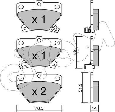 Cifam 822-424-0 - Гальмівні колодки, дискові гальма autozip.com.ua