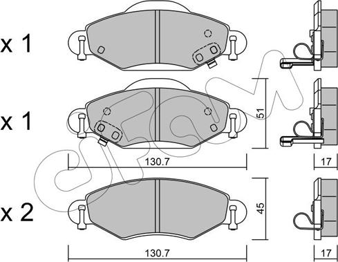 Cifam 822-421-0 - Гальмівні колодки, дискові гальма autozip.com.ua