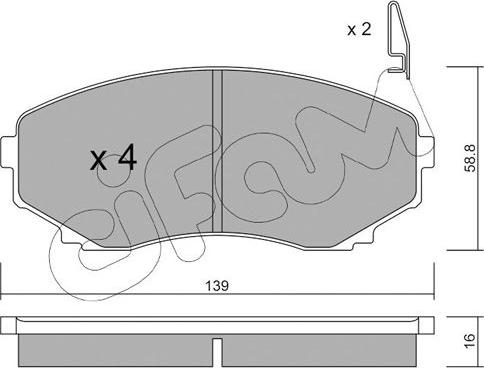 Cifam 822-477-0 - Гальмівні колодки, дискові гальма autozip.com.ua