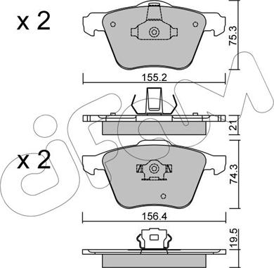 Cifam 822-599-0 - Гальмівні колодки, дискові гальма autozip.com.ua