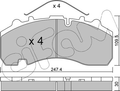 Cifam 822-596-0 - Гальмівні колодки, дискові гальма autozip.com.ua