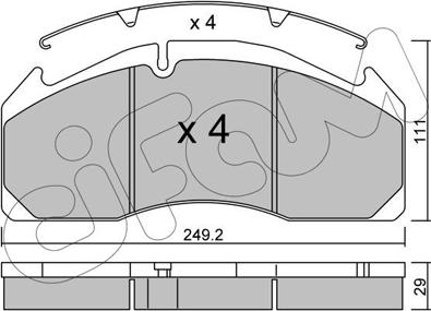 Cifam 822-593-0 - Гальмівні колодки, дискові гальма autozip.com.ua