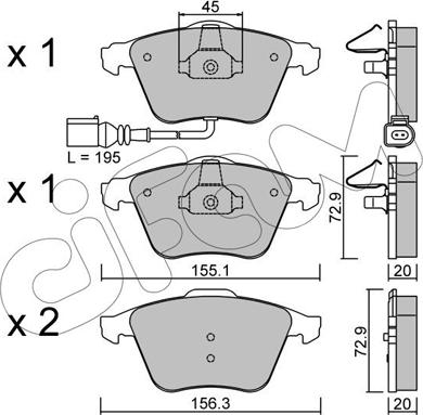 Cifam 822-549-4 - Гальмівні колодки, дискові гальма autozip.com.ua