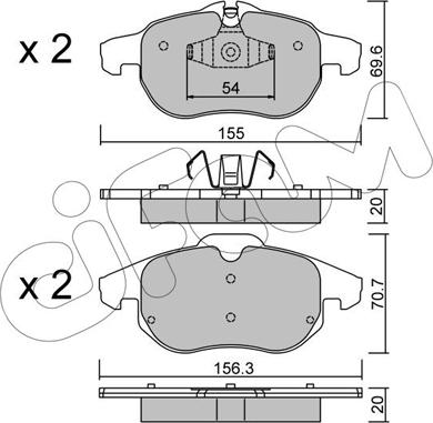 Cifam 822-540-4 - Гальмівні колодки, дискові гальма autozip.com.ua