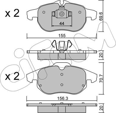 Cifam 822-540-0 - Гальмівні колодки, дискові гальма autozip.com.ua