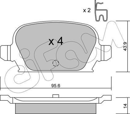 Cifam 822-541-0 - Гальмівні колодки, дискові гальма autozip.com.ua