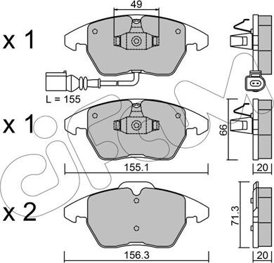 Cifam 822-548-0 - Гальмівні колодки, дискові гальма autozip.com.ua