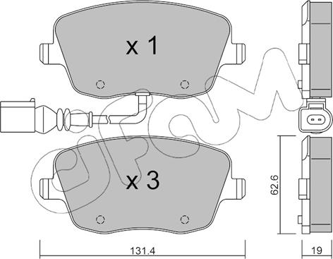 Cifam 822-547-1 - Гальмівні колодки, дискові гальма autozip.com.ua