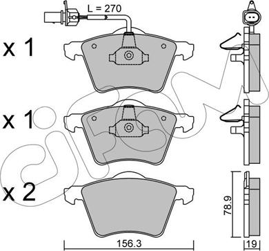 Cifam 822-550-0 - Гальмівні колодки, дискові гальма autozip.com.ua