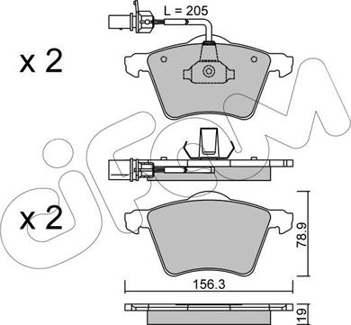 Cifam 822-550-1 - Гальмівні колодки, дискові гальма autozip.com.ua