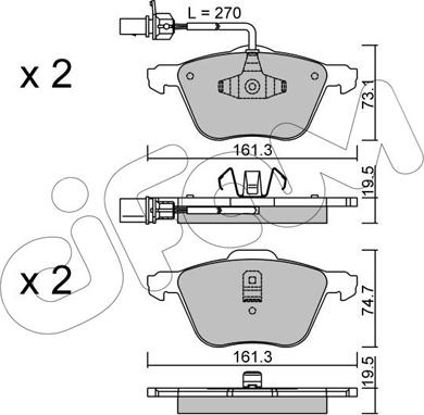 Cifam 822-551-0 - Гальмівні колодки, дискові гальма autozip.com.ua