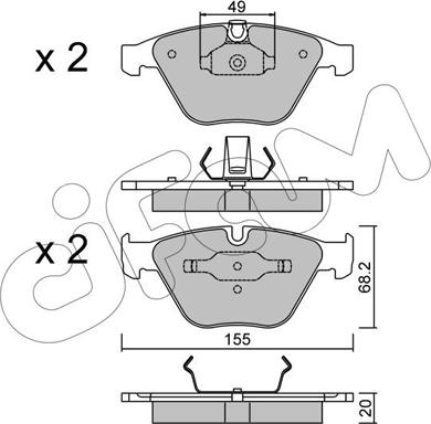 Cifam 822-558-0 - Гальмівні колодки, дискові гальма autozip.com.ua