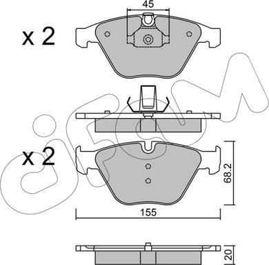 Cifam 822-558-8 - Гальмівні колодки, дискові гальма autozip.com.ua