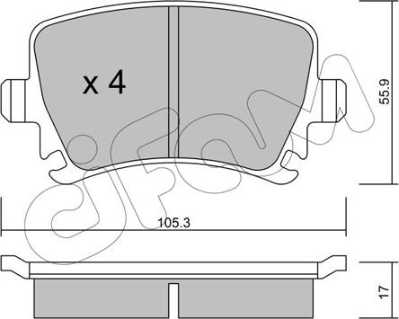 Cifam 822-553-0 - Гальмівні колодки, дискові гальма autozip.com.ua