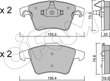 Cifam 822-552-3 - Гальмівні колодки, дискові гальма autozip.com.ua