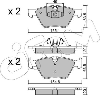 Cifam 822-557-5 - Гальмівні колодки, дискові гальма autozip.com.ua