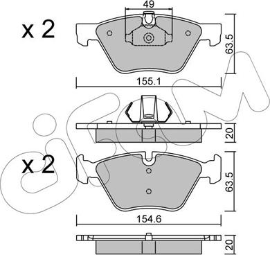 Cifam 822-557-0 - Гальмівні колодки, дискові гальма autozip.com.ua