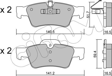 Cifam 822-568-1 - Гальмівні колодки, дискові гальма autozip.com.ua